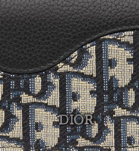 dior saddle calfskin card holder